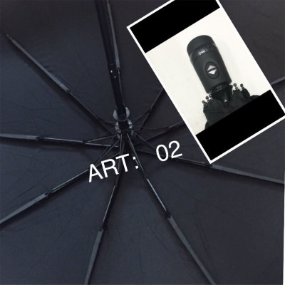 Зонт мужской черный 6 шт.  (02)