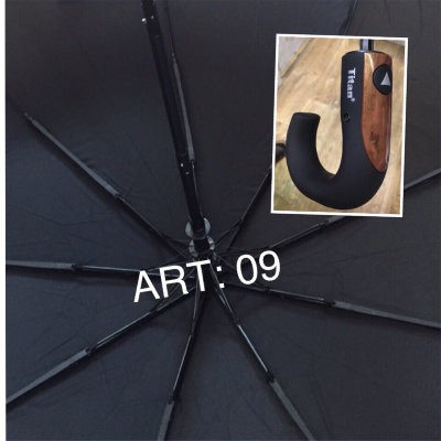 Зонт мужской черный 6 шт. (09)
