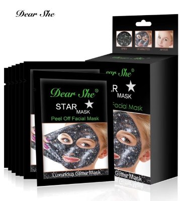 Маска STAR MASK Luxurious Glitter Mask (18гр) , 10 шт (черная)